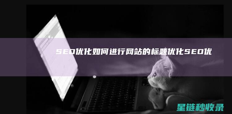 SEO优化：如何进行网站的标题优化 (SEO优化是啥)